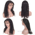 Premium peruanische Haar Perücke: Deep Wave Full Lace Front Perücke